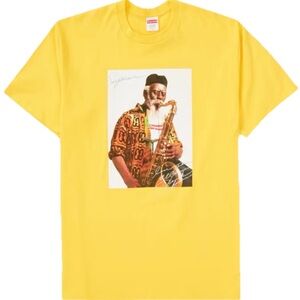 Supreme T-Shirt Yellow Men’s Medium Pharoah Sanders Box Logo Graphic Streetwear